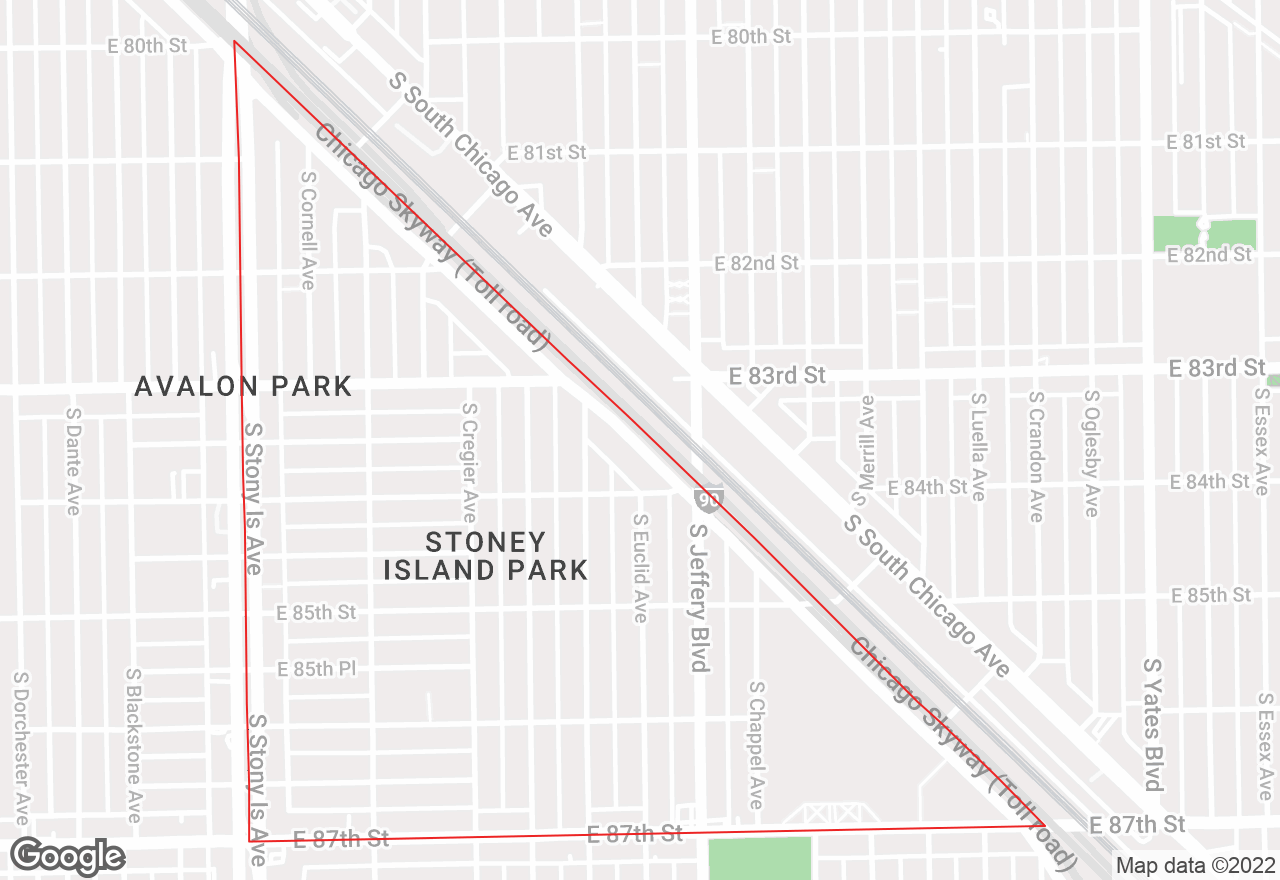 Stony Island Park map