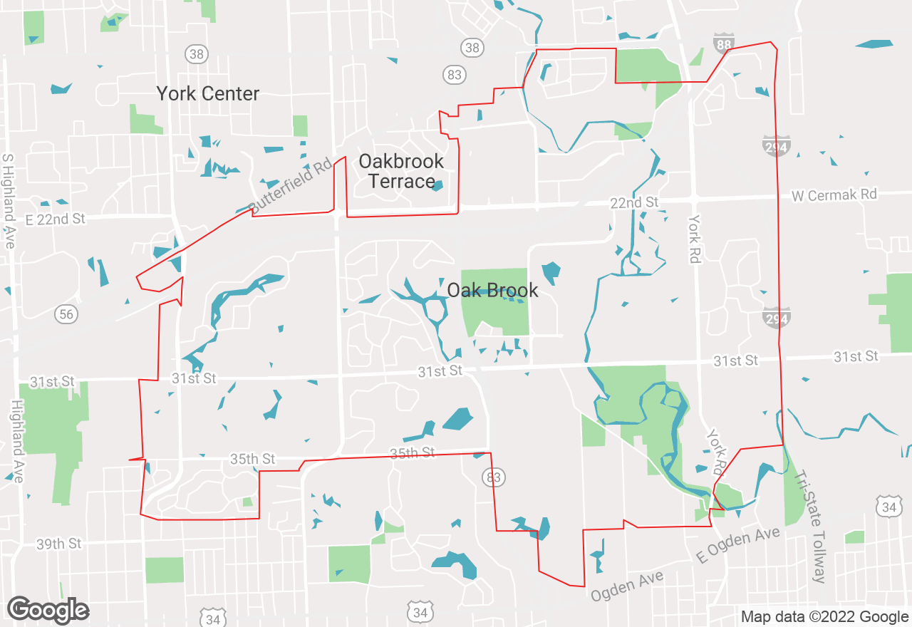 Oak Brook map