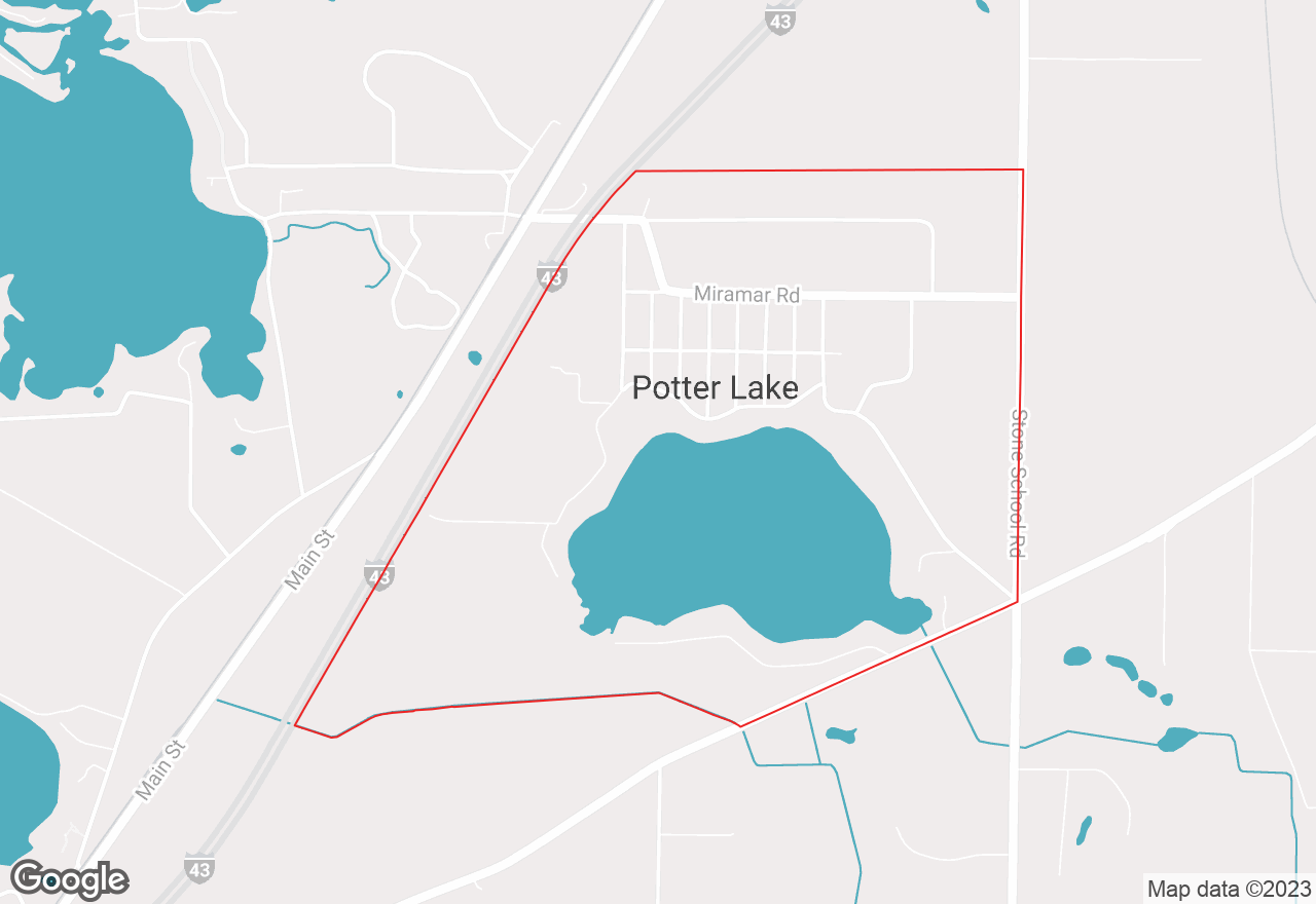 Potter Lake map