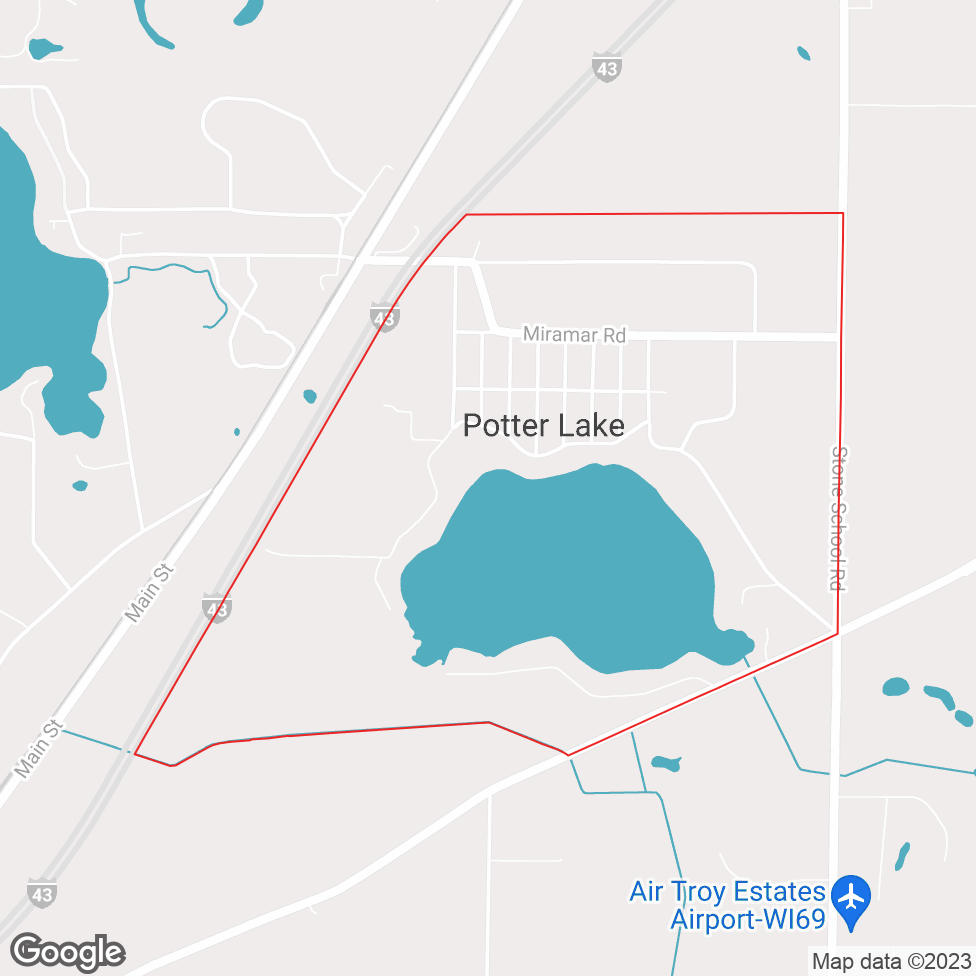 Potter Lake map