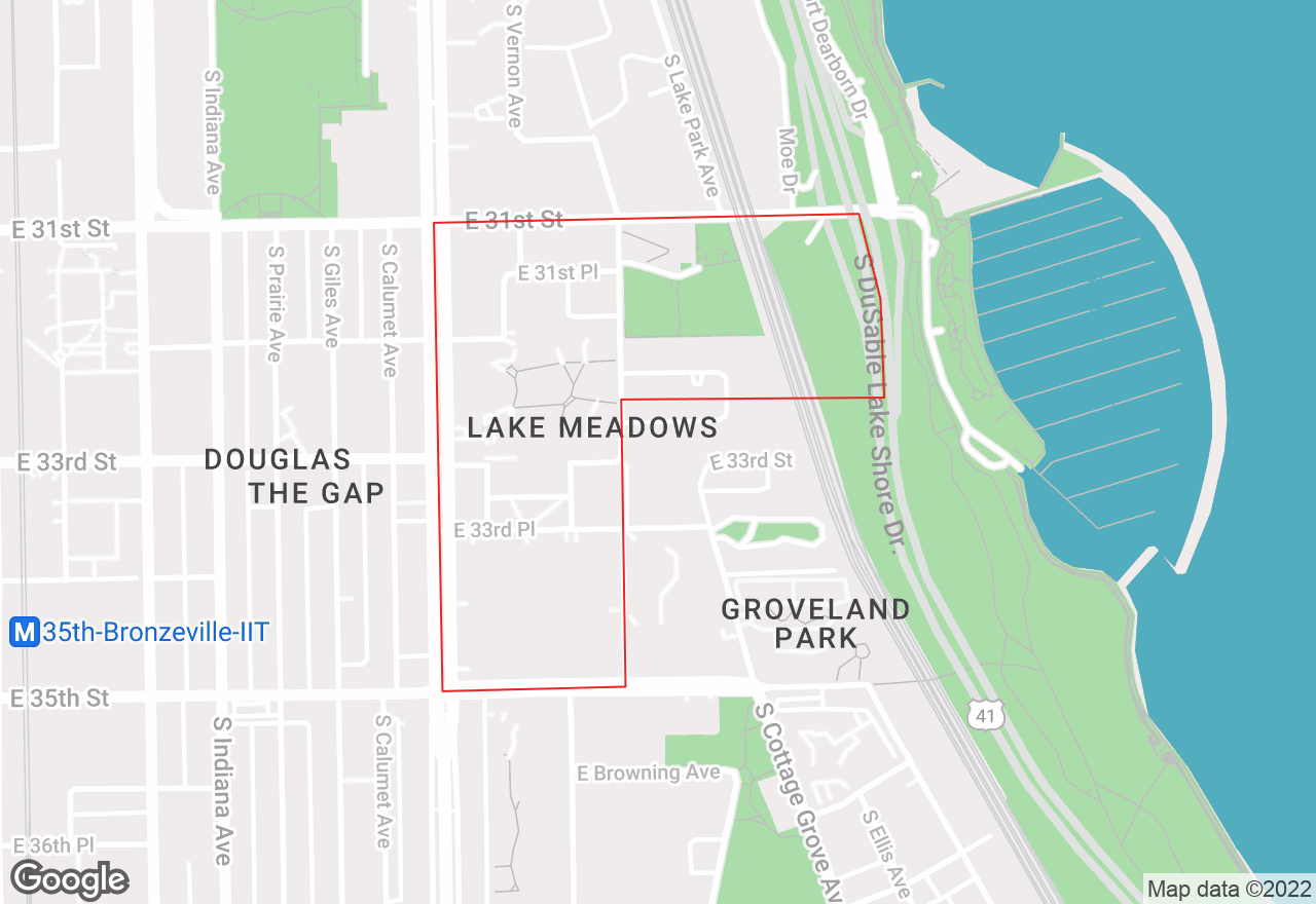 Lake Meadows map