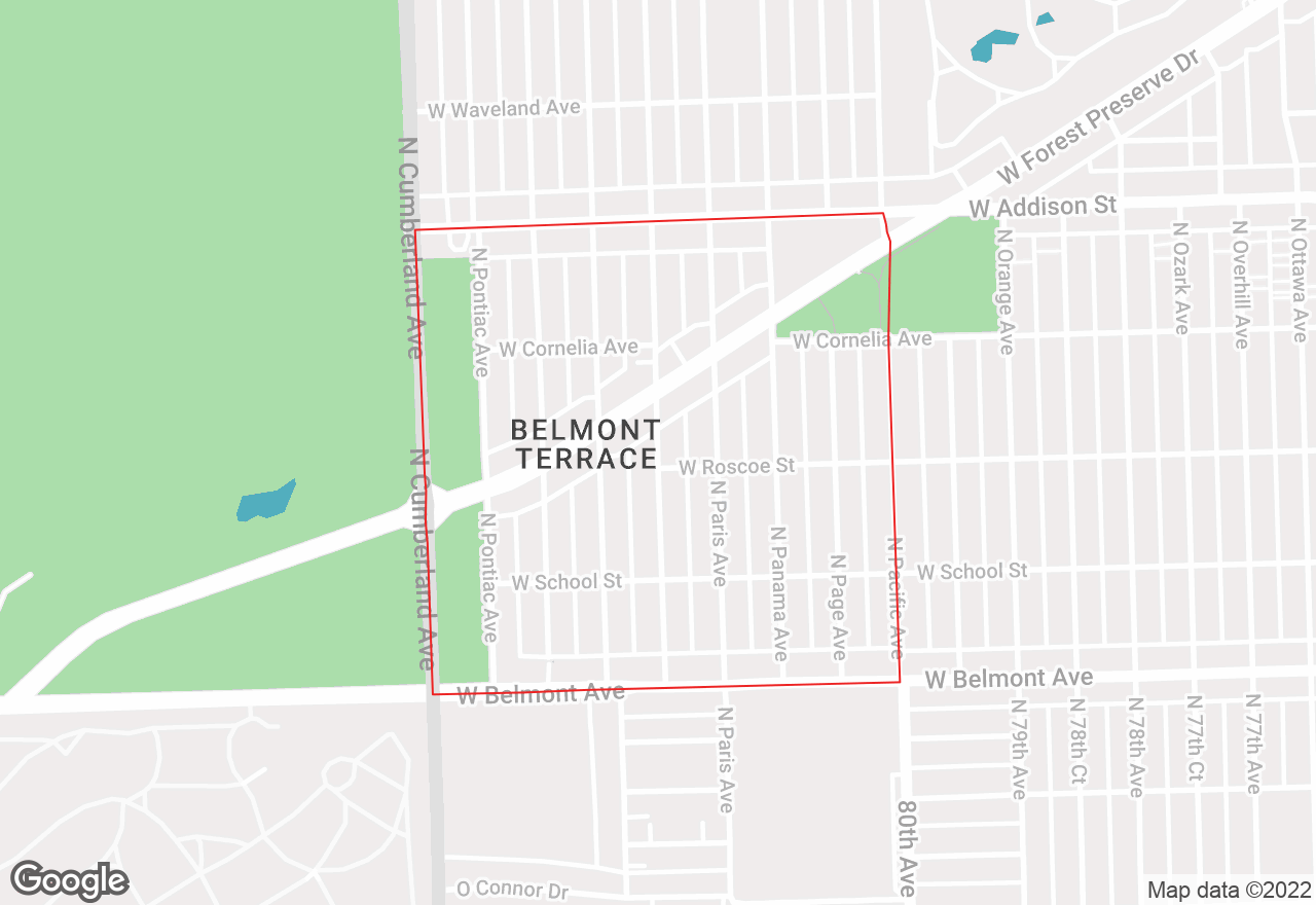 Belmont Terrace map