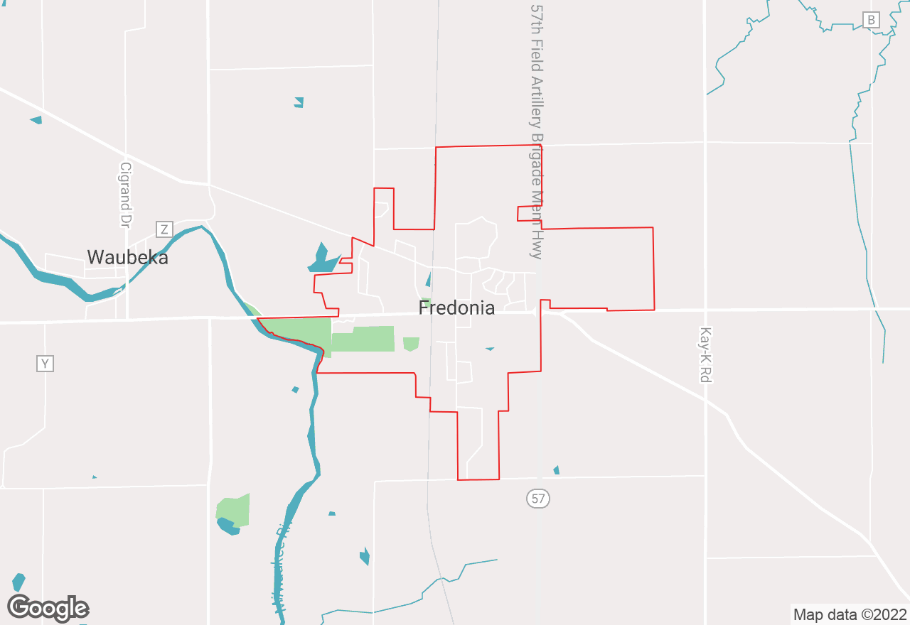 Fredonia map