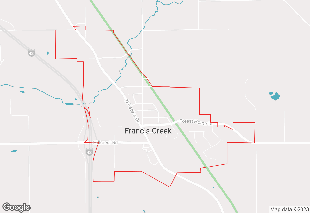 Francis Creek map