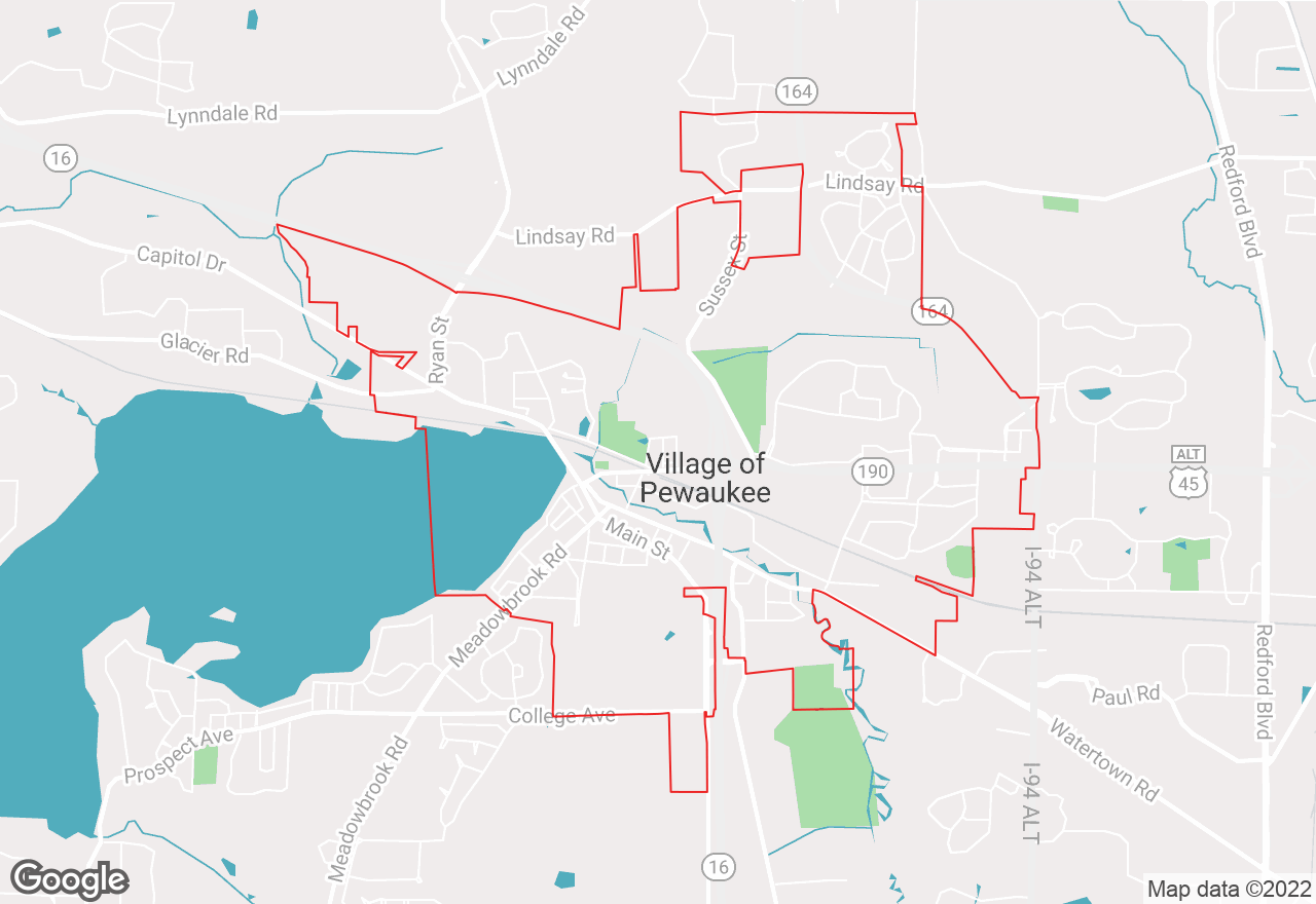 Pewaukee map