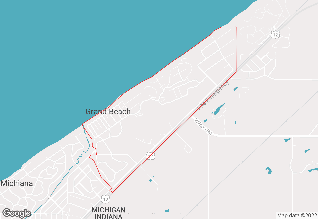 Grand Beach map