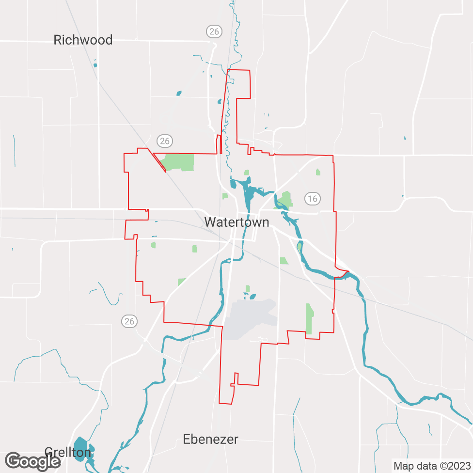 Watertown map