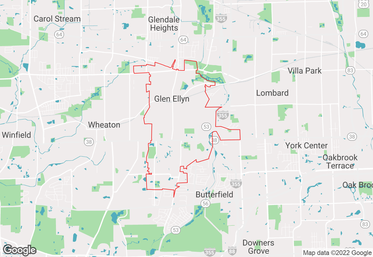 Glen Ellyn map