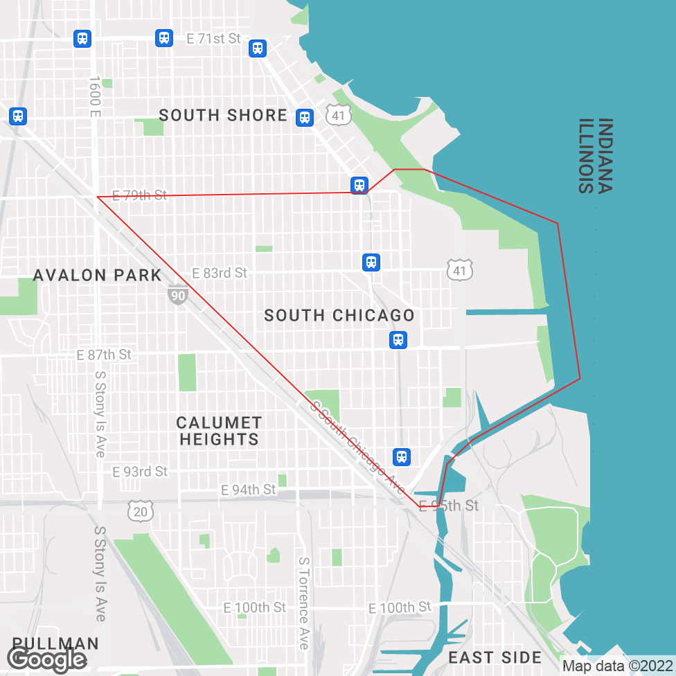 South Chicago map