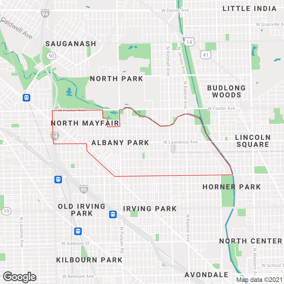 Albany Park map