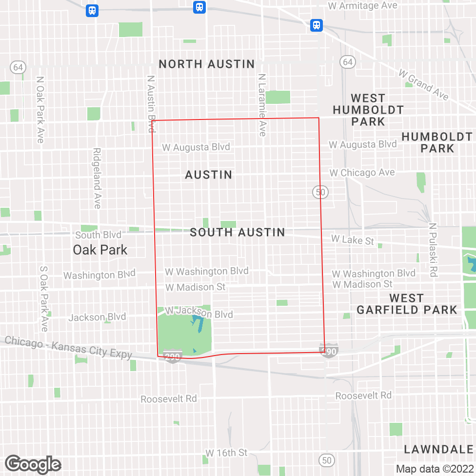 South Austin map