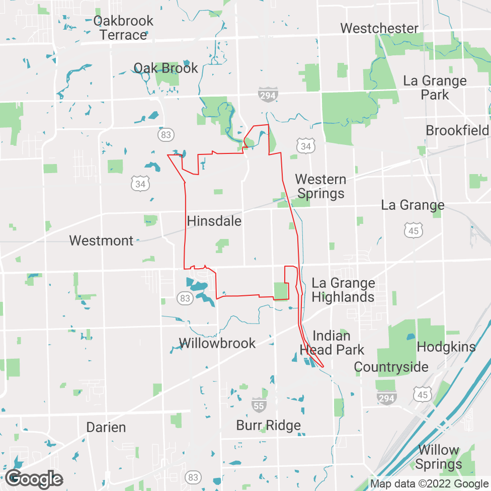 Hinsdale map