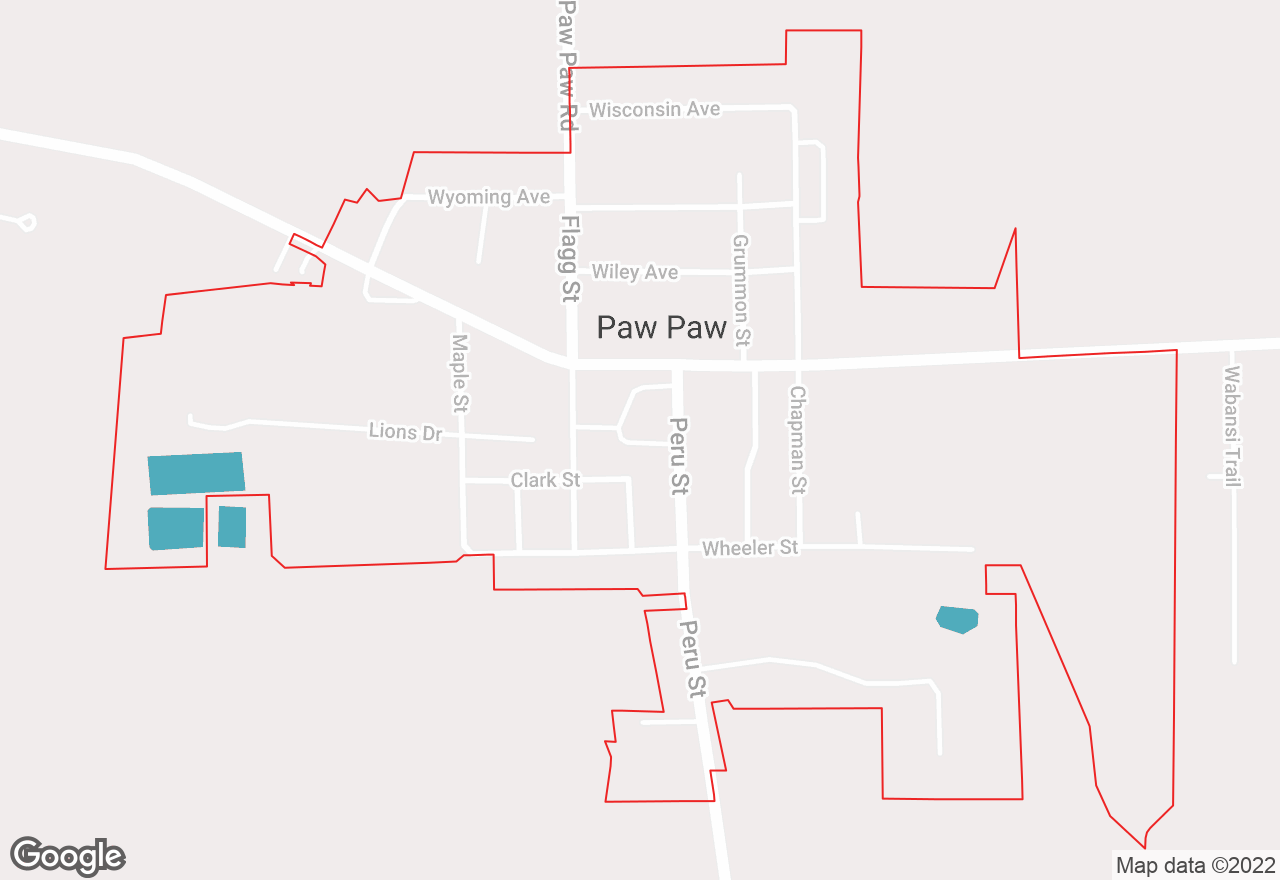 Paw Paw map