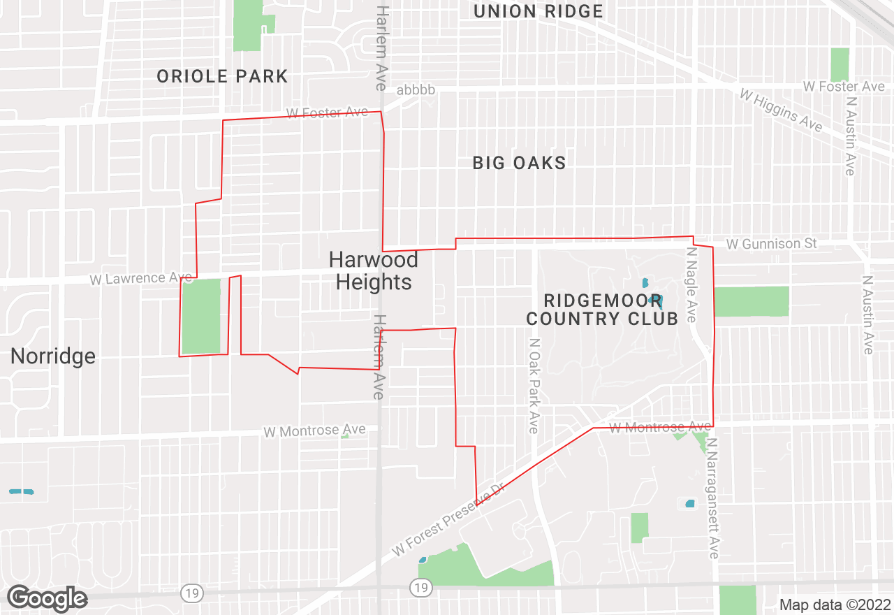 Harwood Heights map