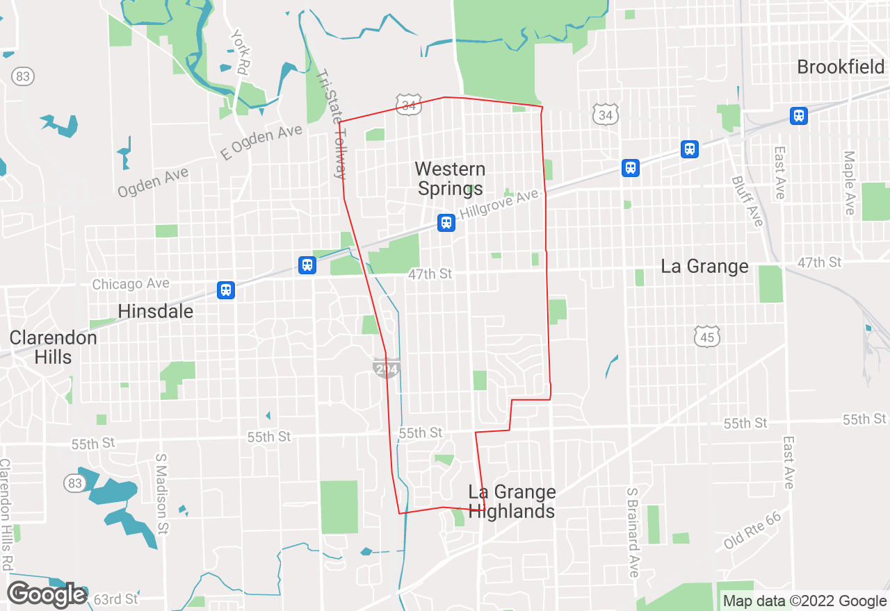 Western Springs map