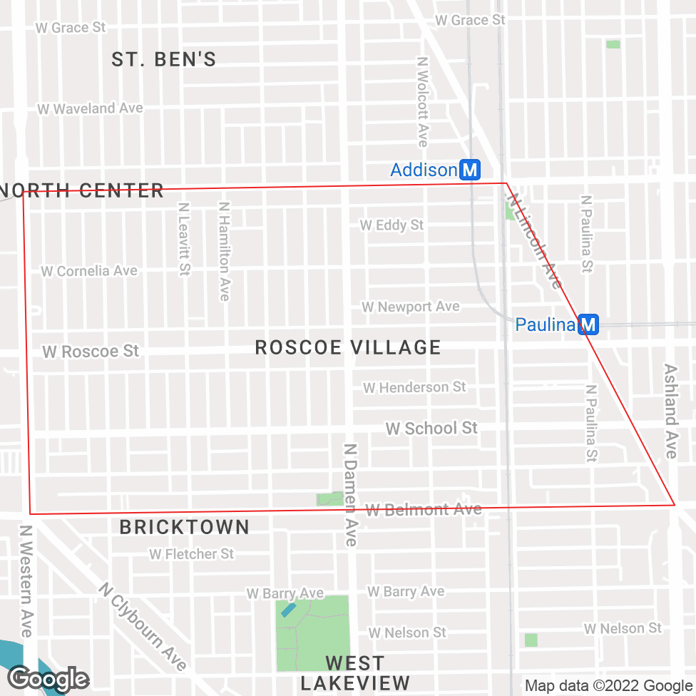 Roscoe Village map