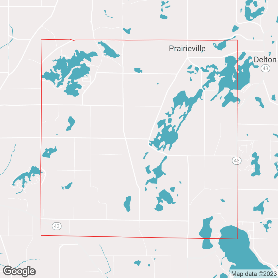 Prairieville map