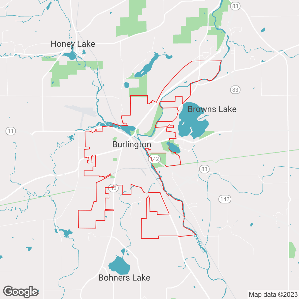 Burlington map