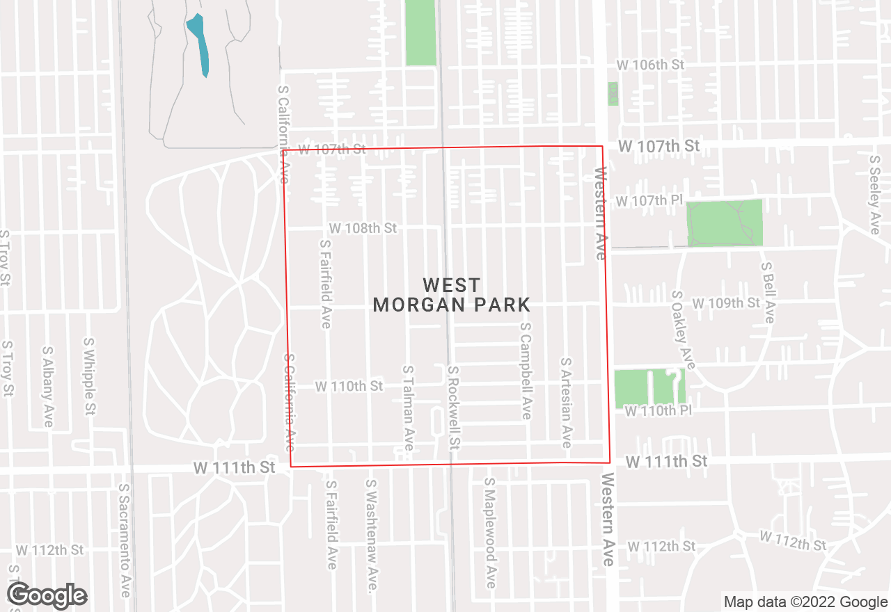 West Morgan Park map