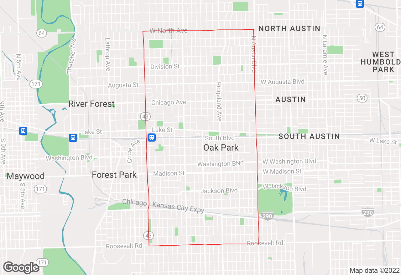 Oak Park map