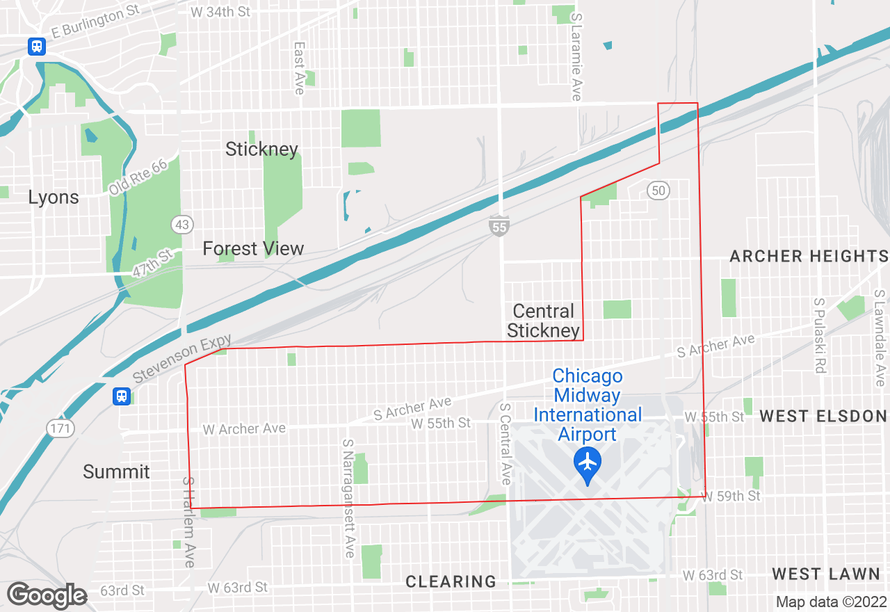 Garfield Ridge map