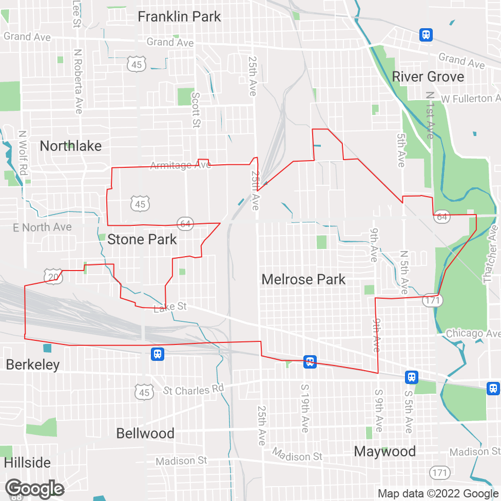 Melrose Park map