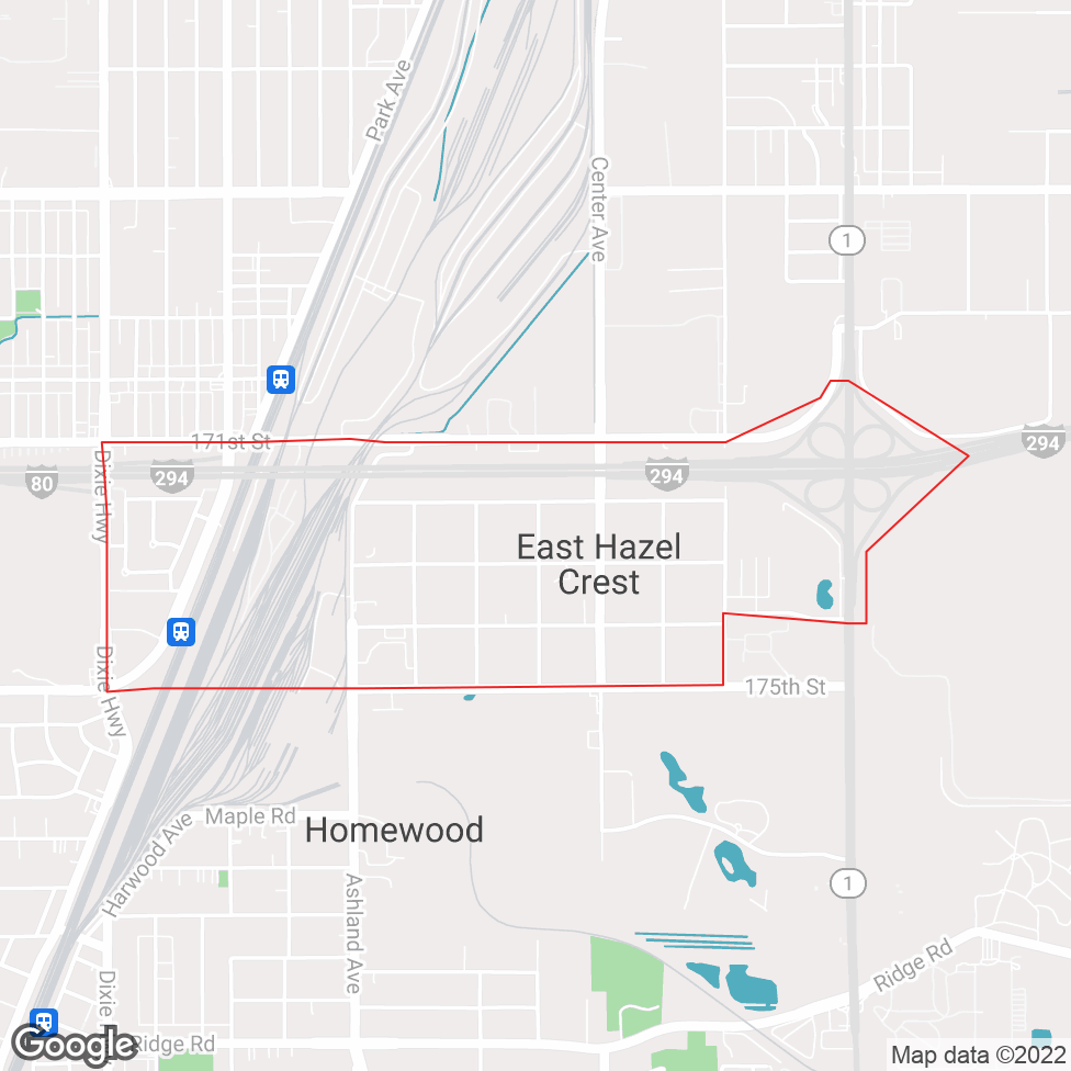 East Hazel Crest map