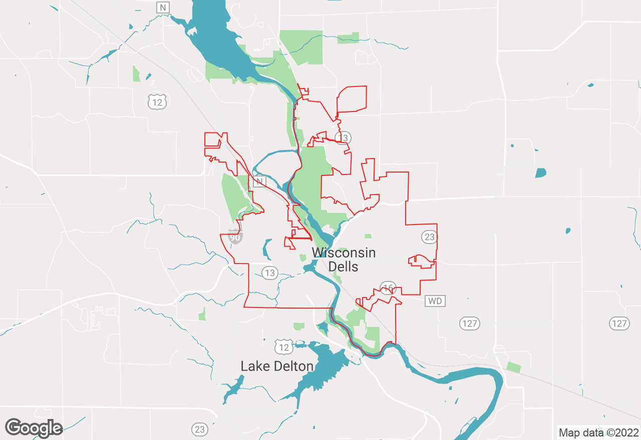 Wisconsin Dells map