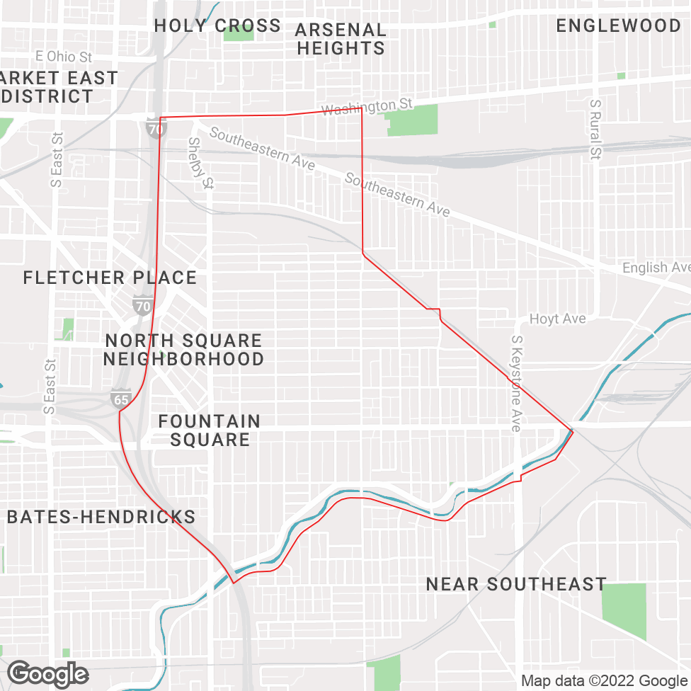 Fountain Square - Indianapolis map