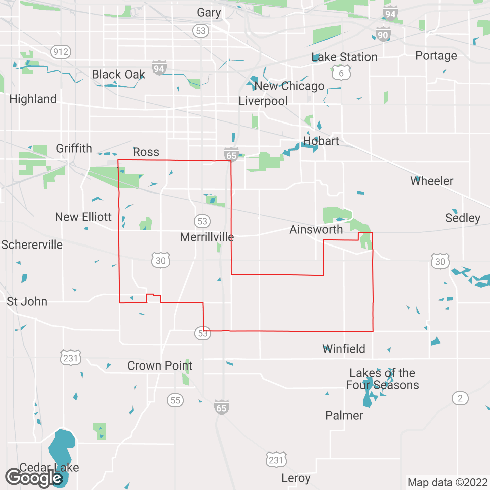 Merrillville map