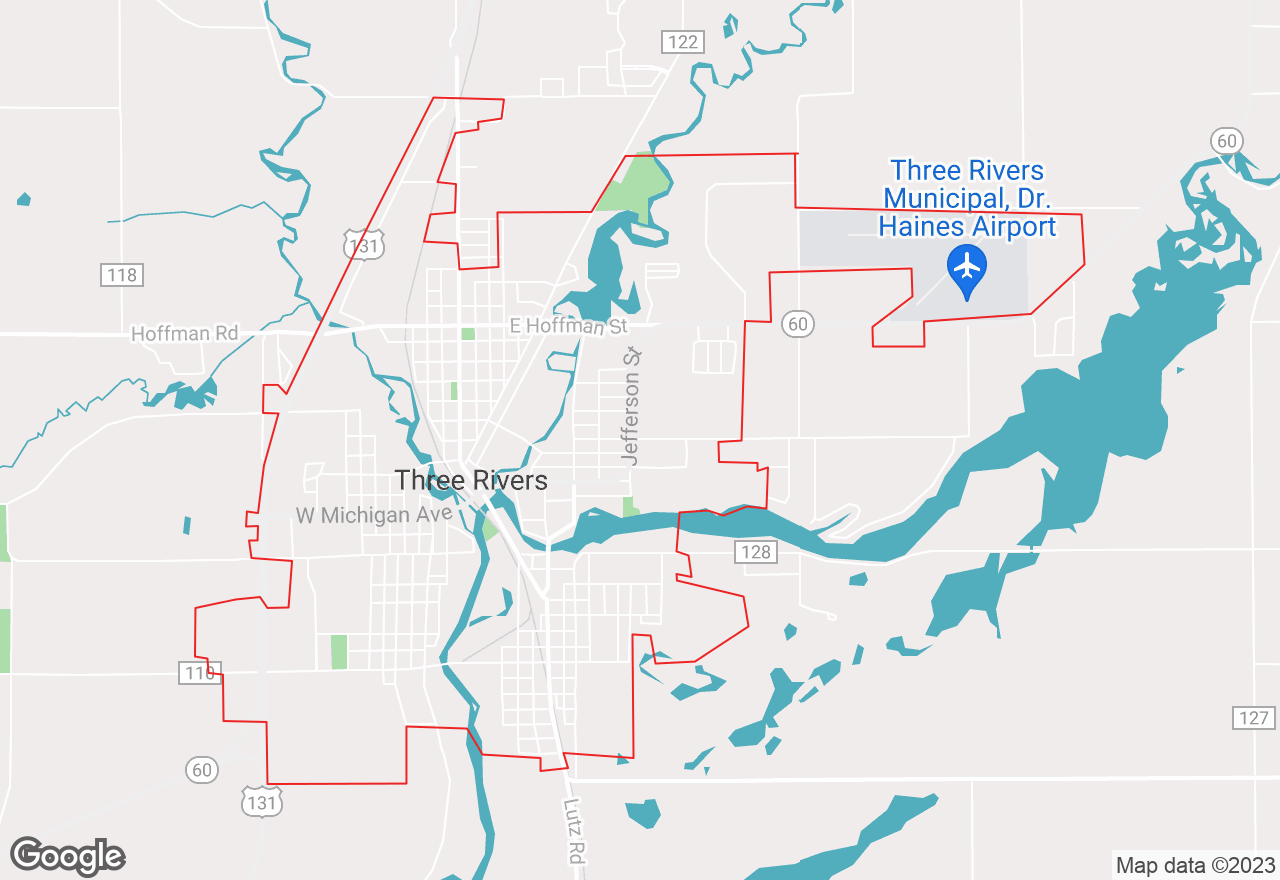 Three Rivers map