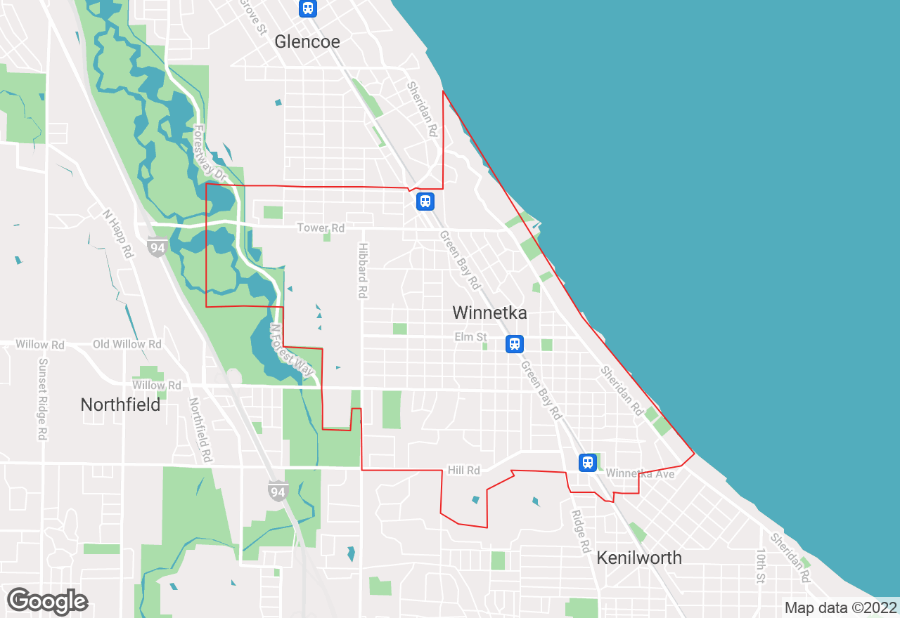 Winnetka map