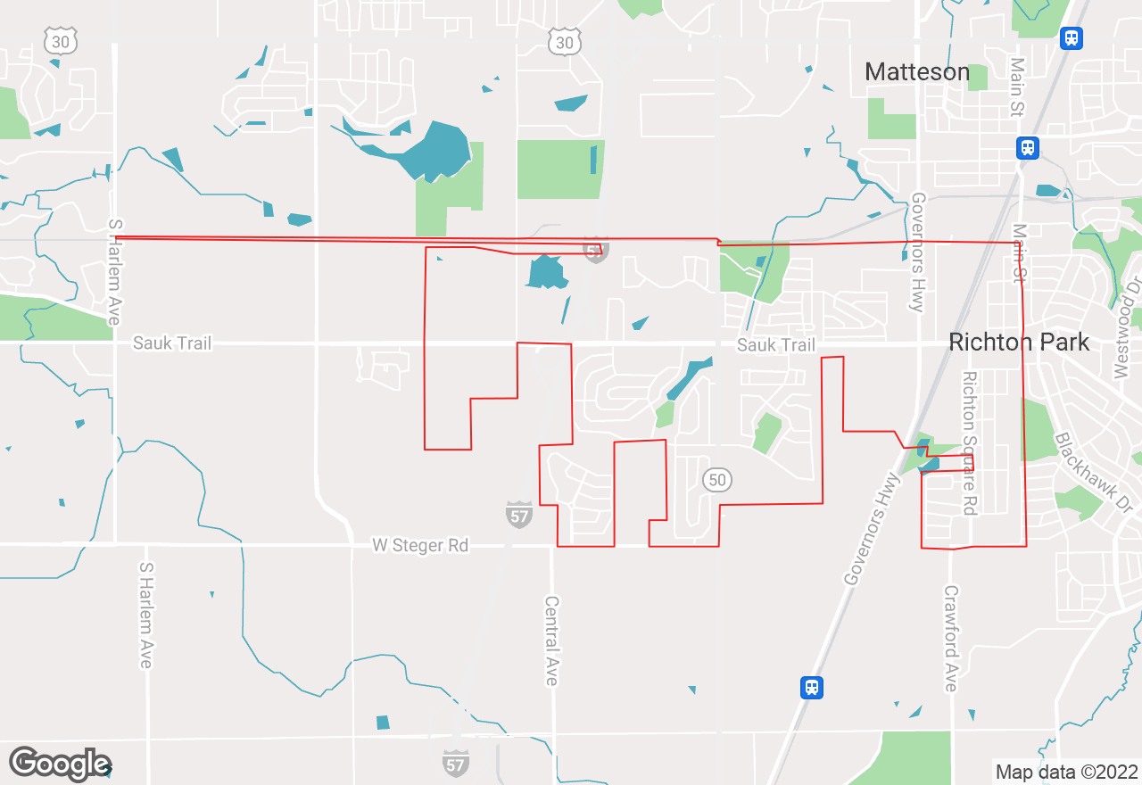 Richton Park map