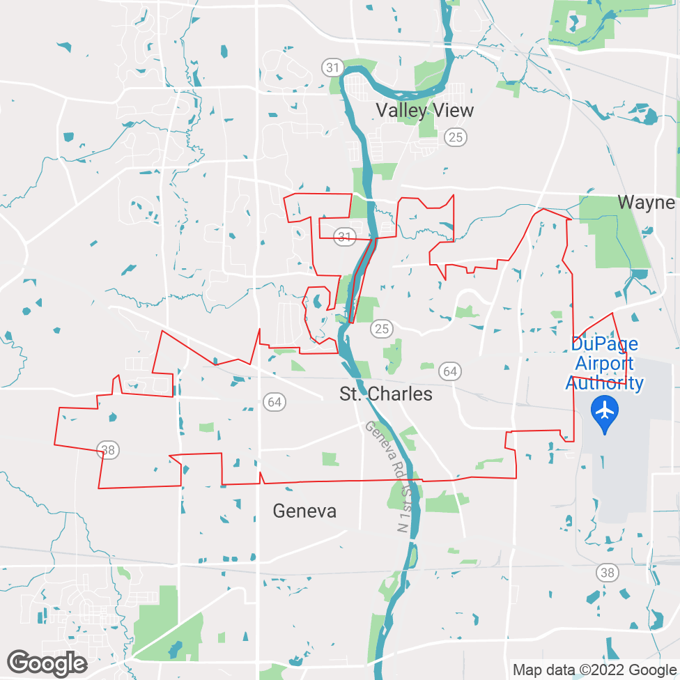 St Charles map