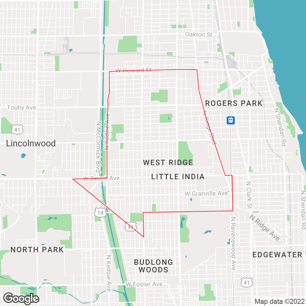 West Rogers Park map