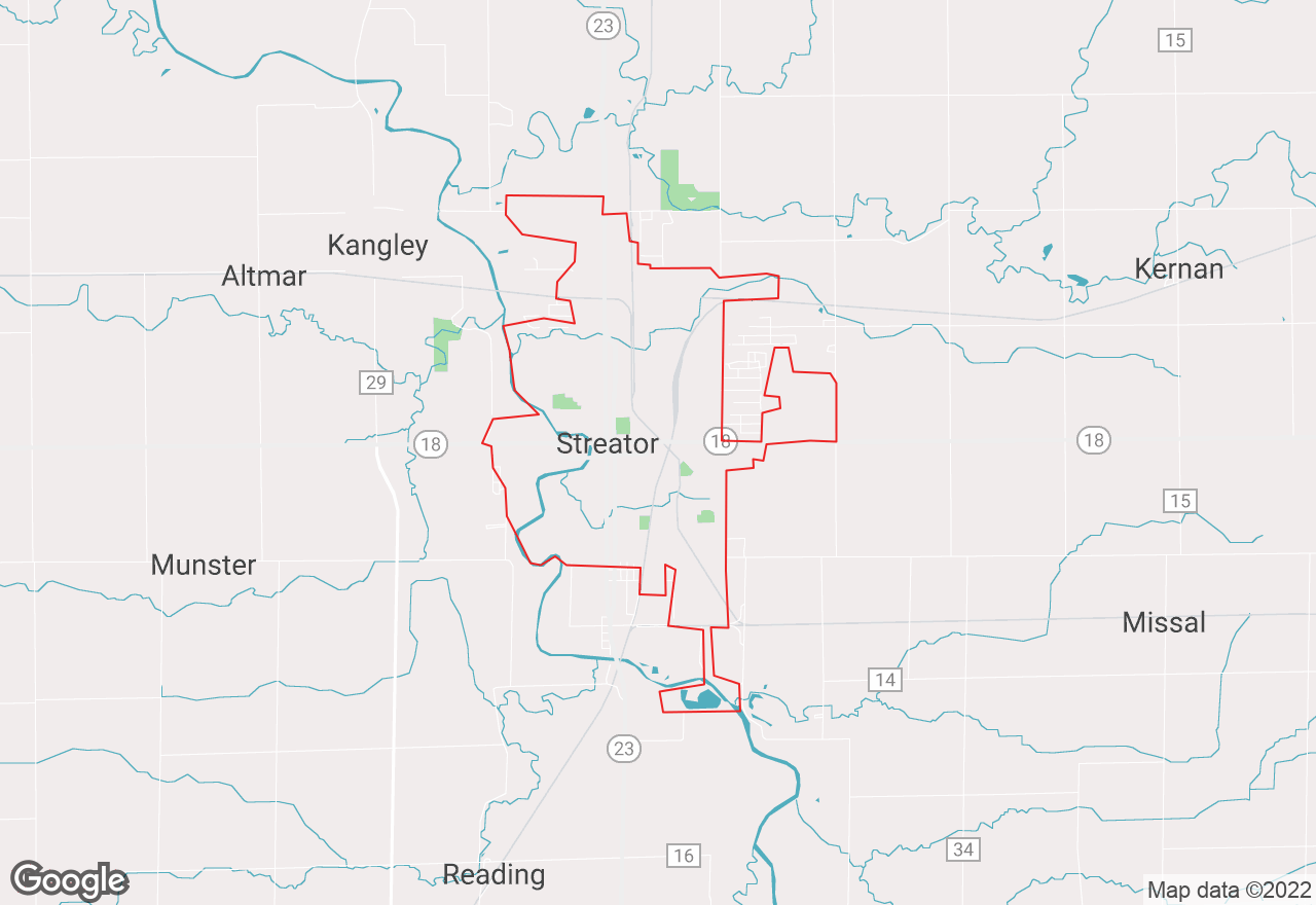 Streator map