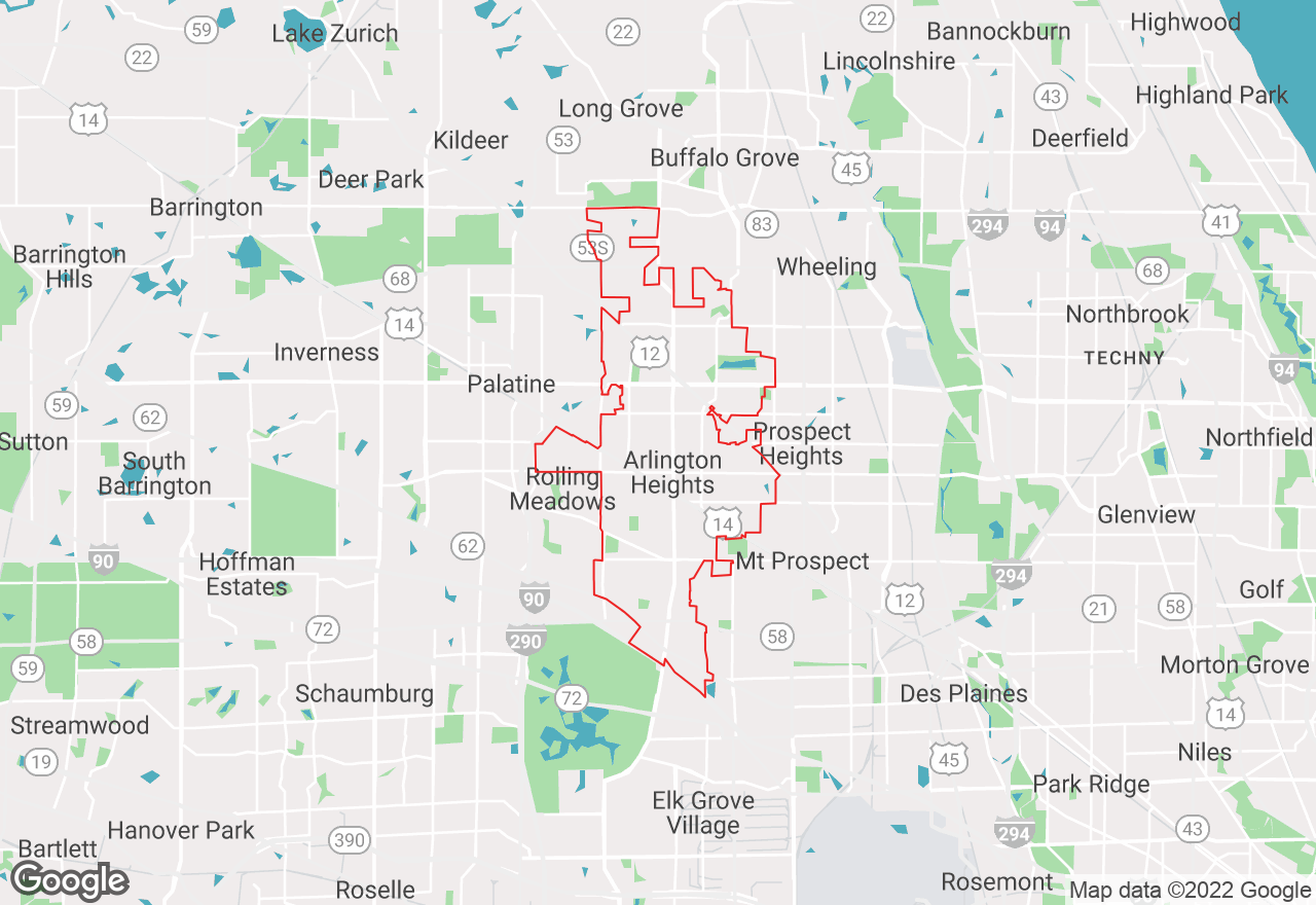 Arlington Heights map