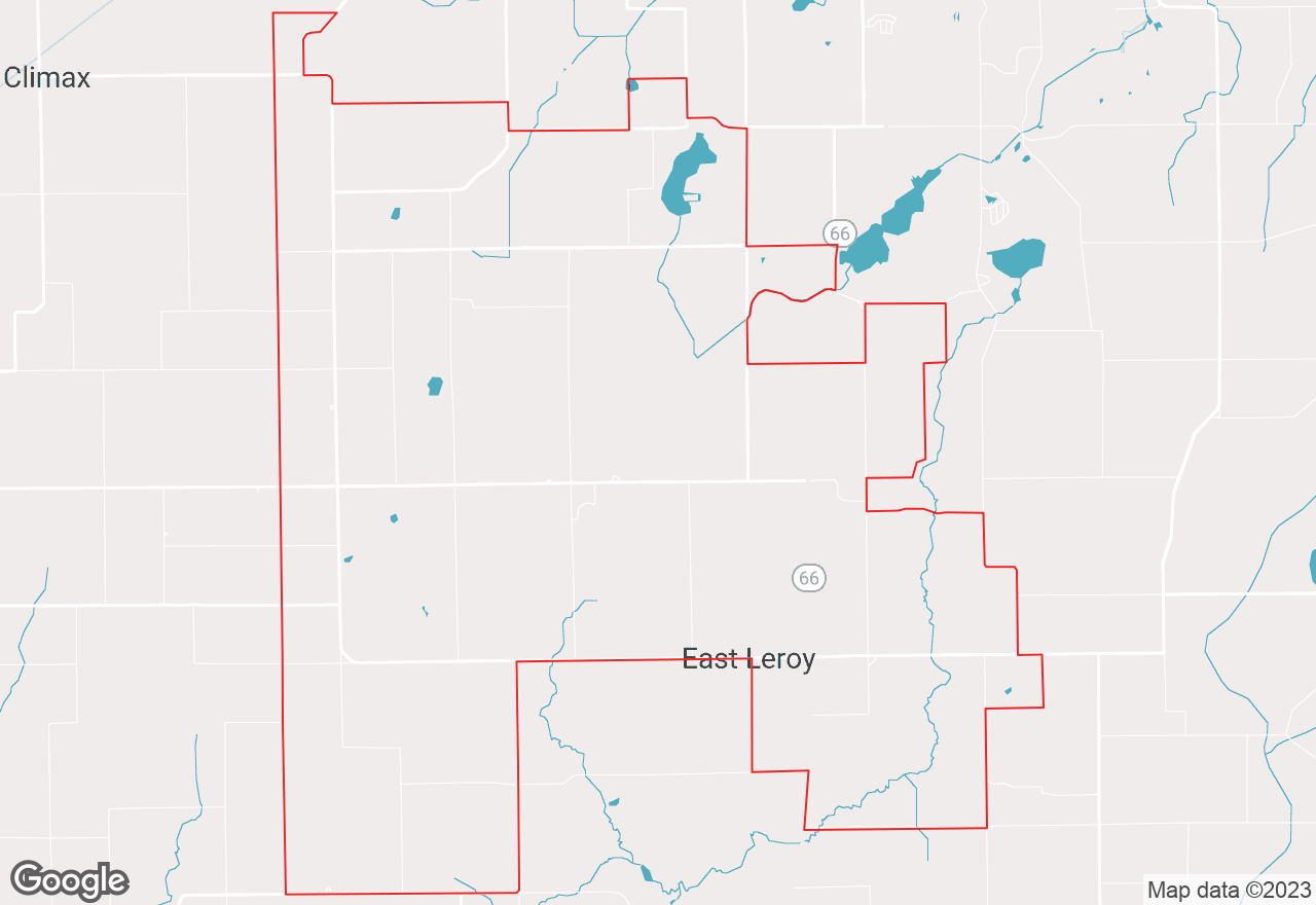 East Leroy map