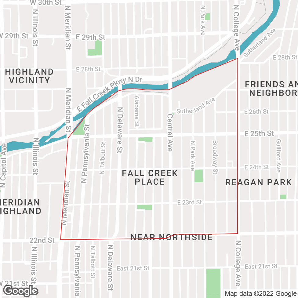 Fall Creek Place map