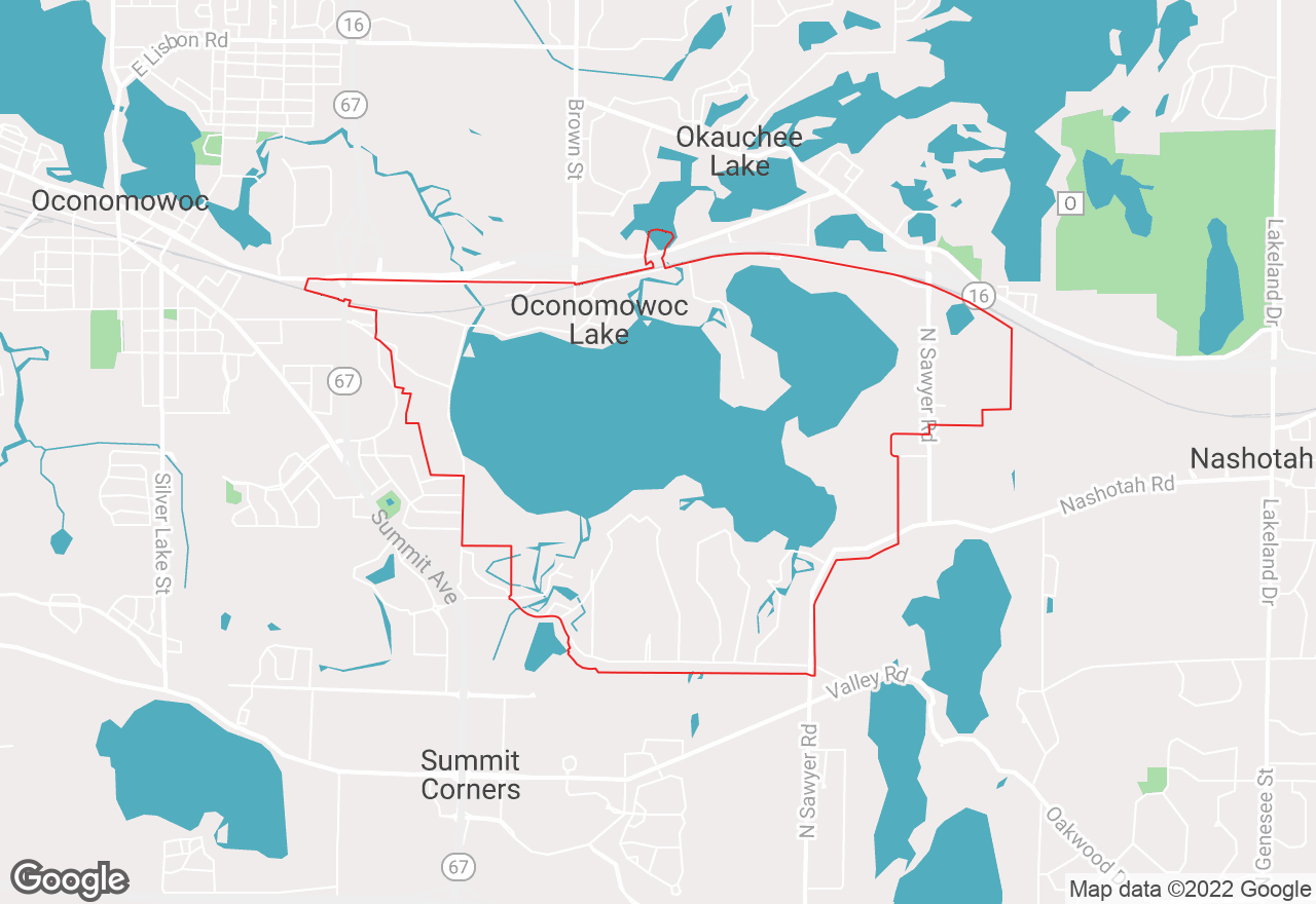 Oconomowoc Lake map