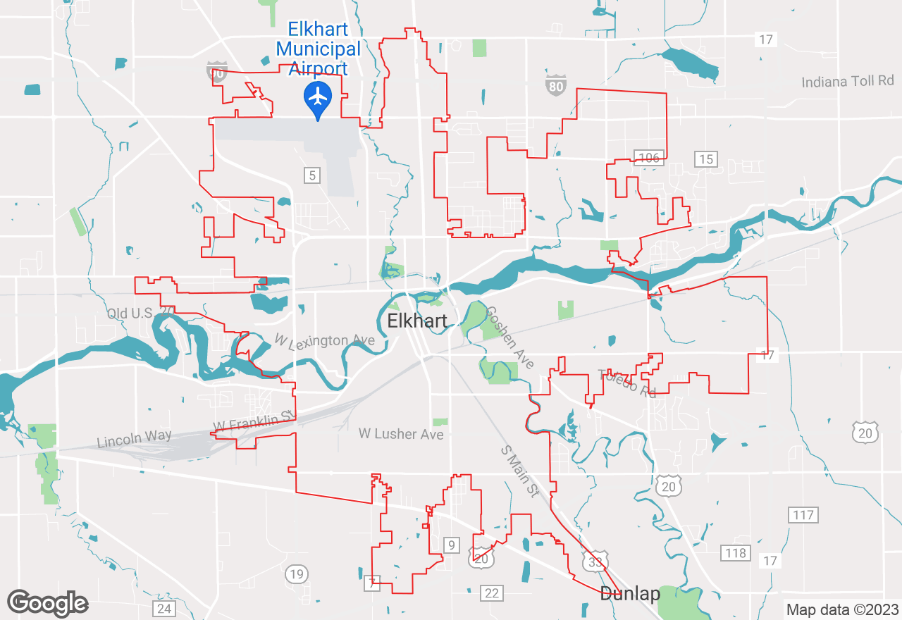 Elkhart map