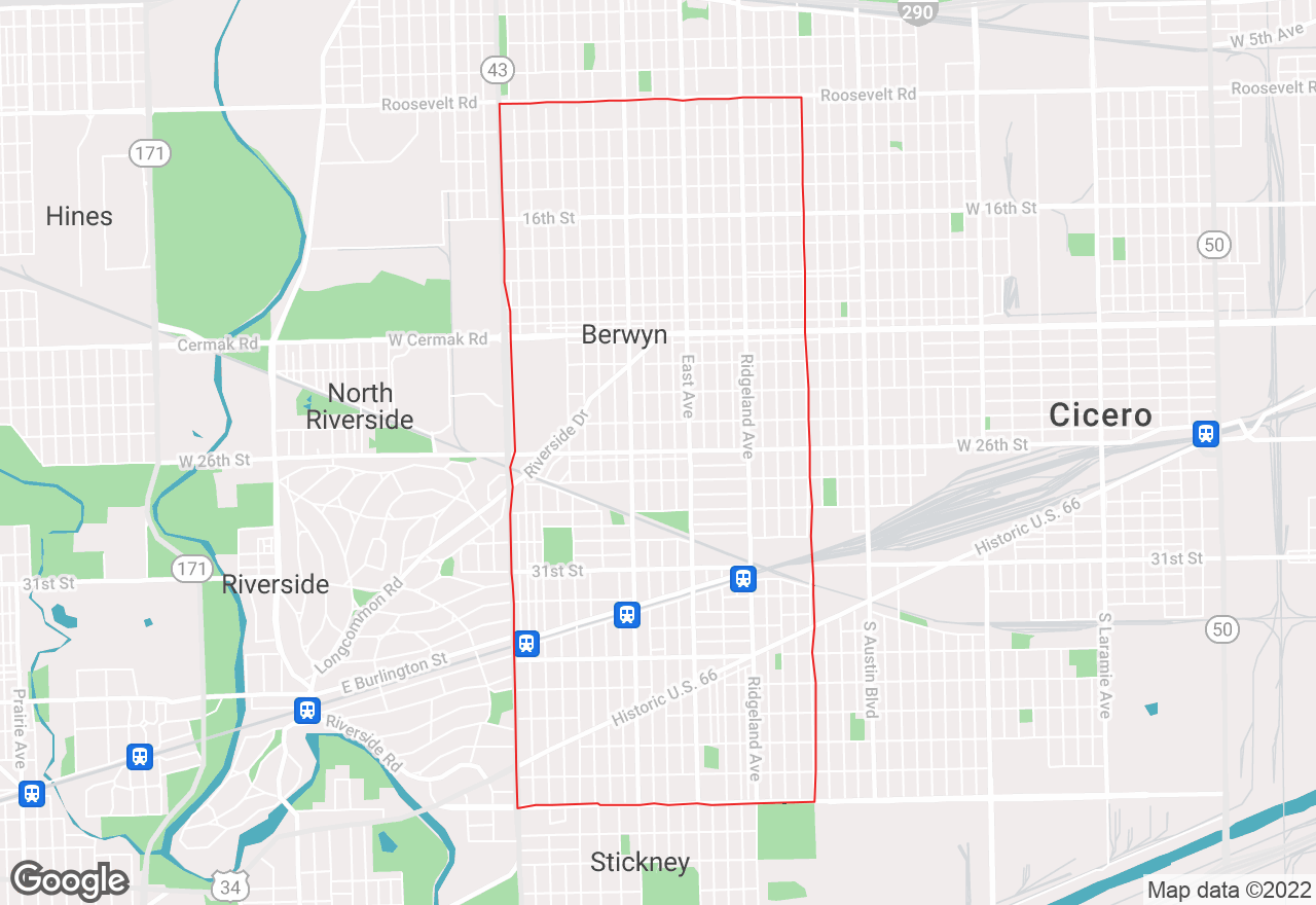 Berwyn map