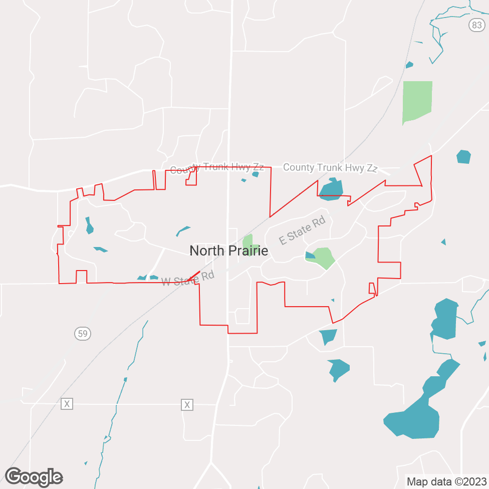 North Prairie map