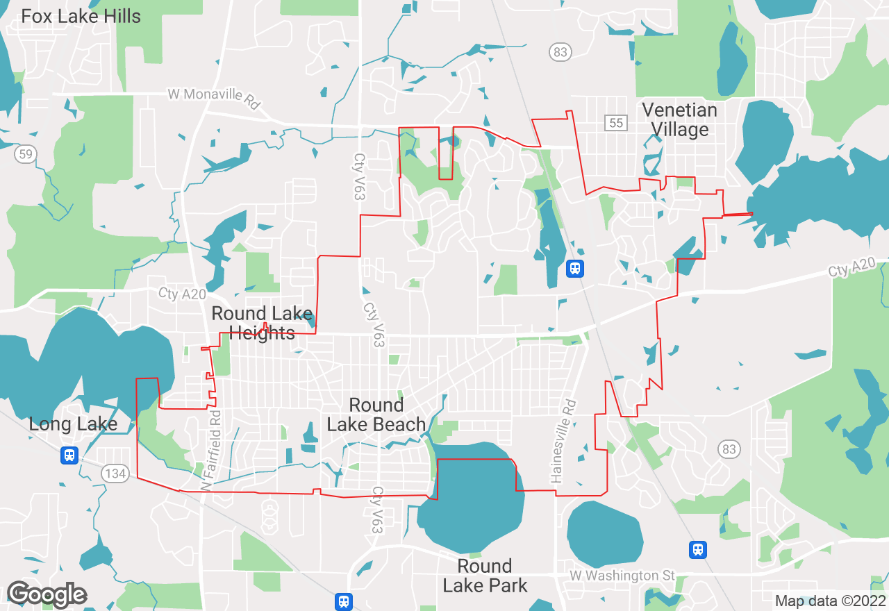 Round Lake Beach map