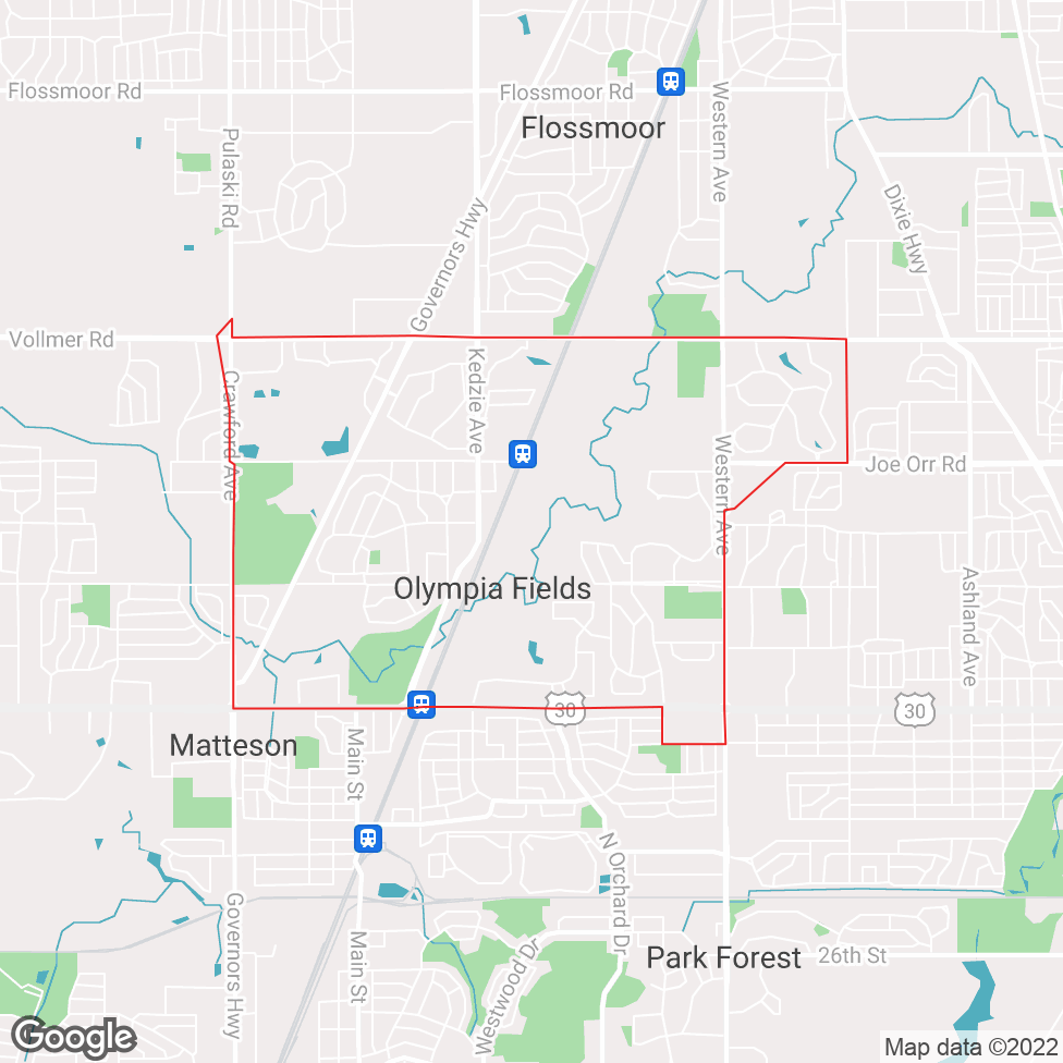 Olympia Fields map