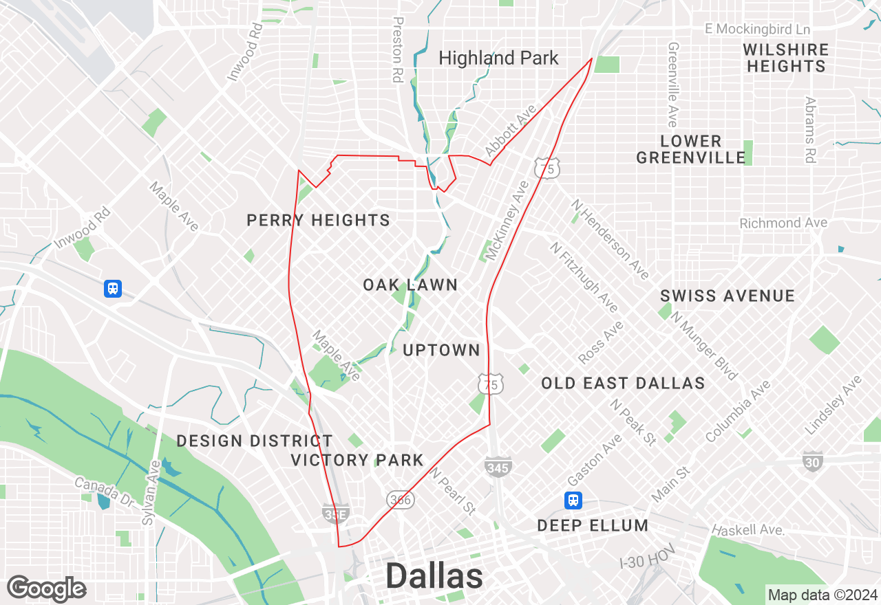 Oak Lawn - Dallas map