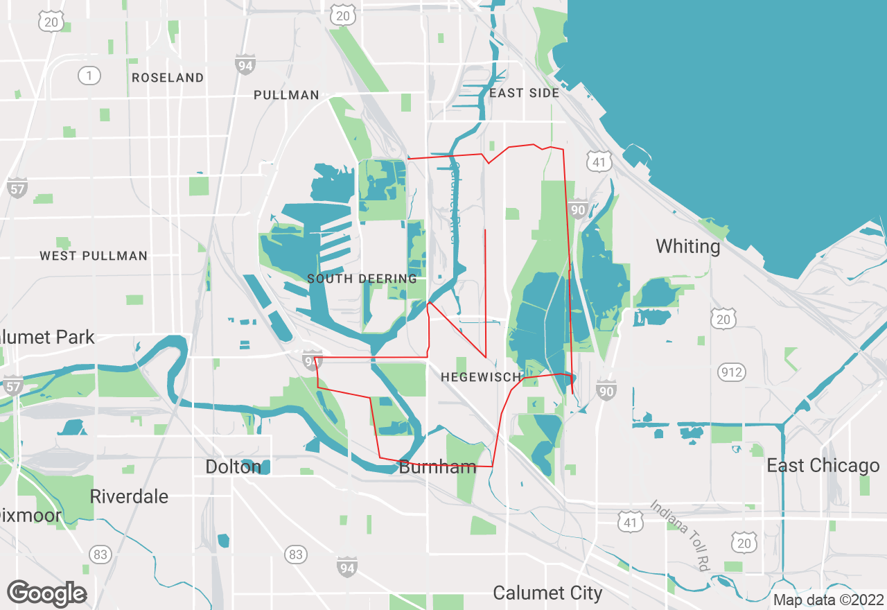 South Deering map