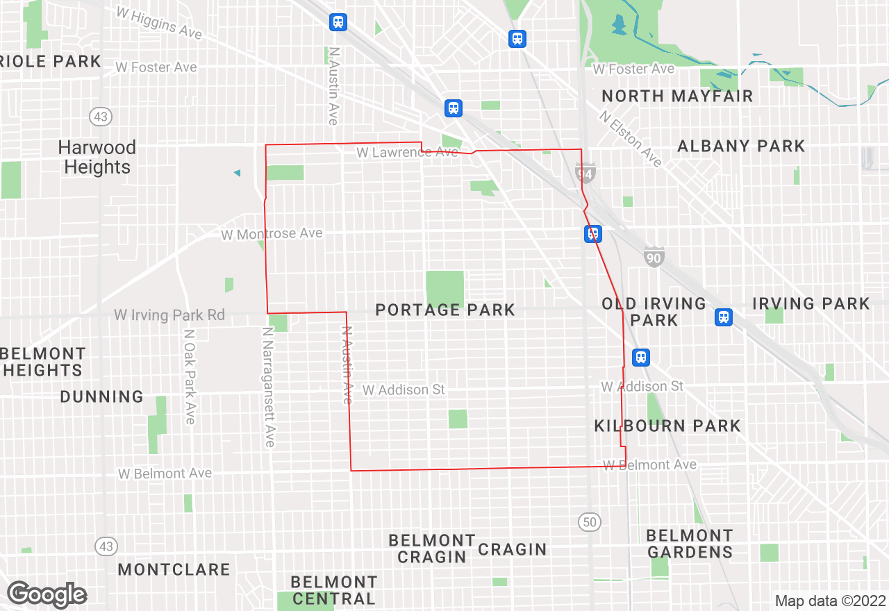 Portage Park map