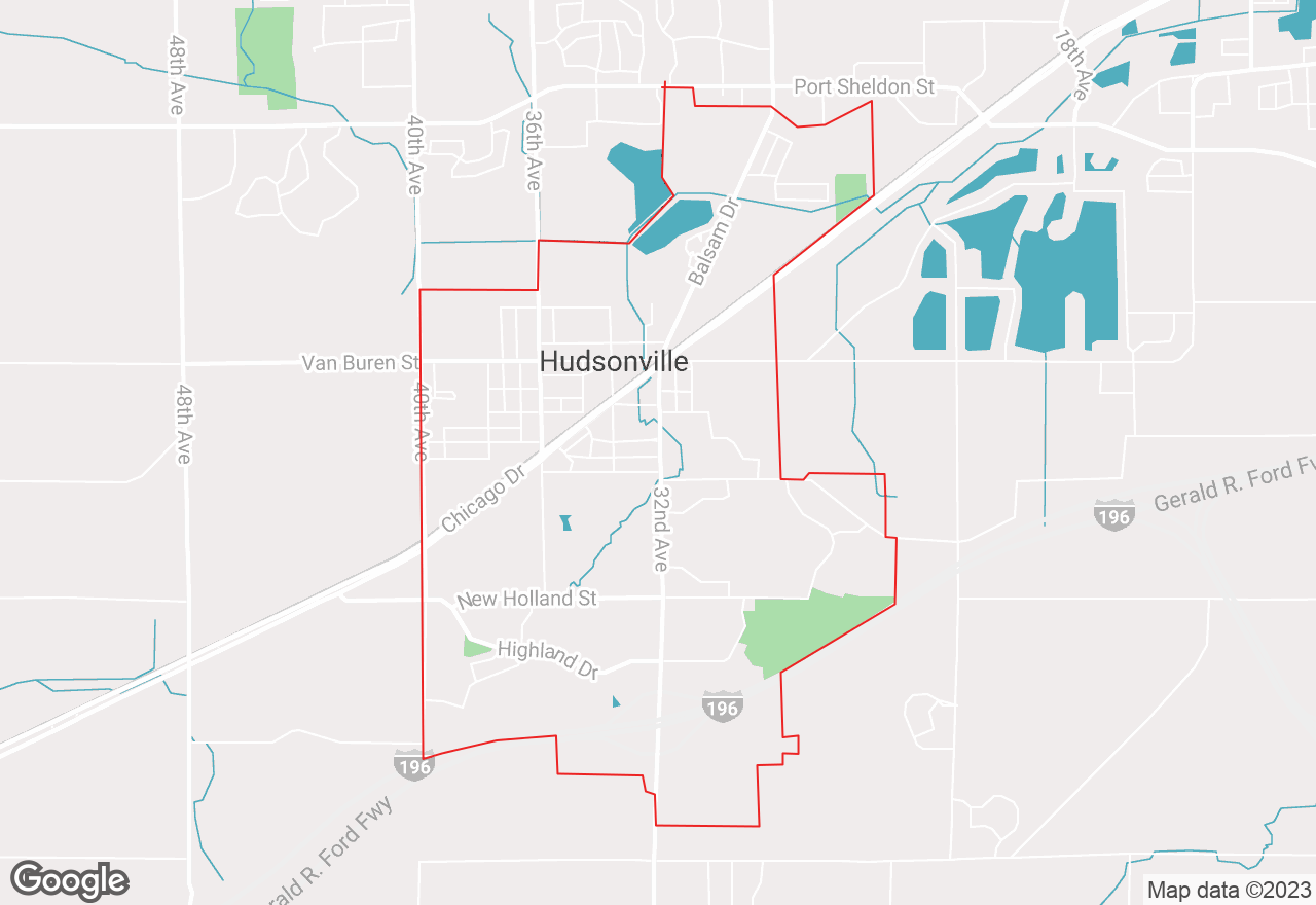 Hudsonville map