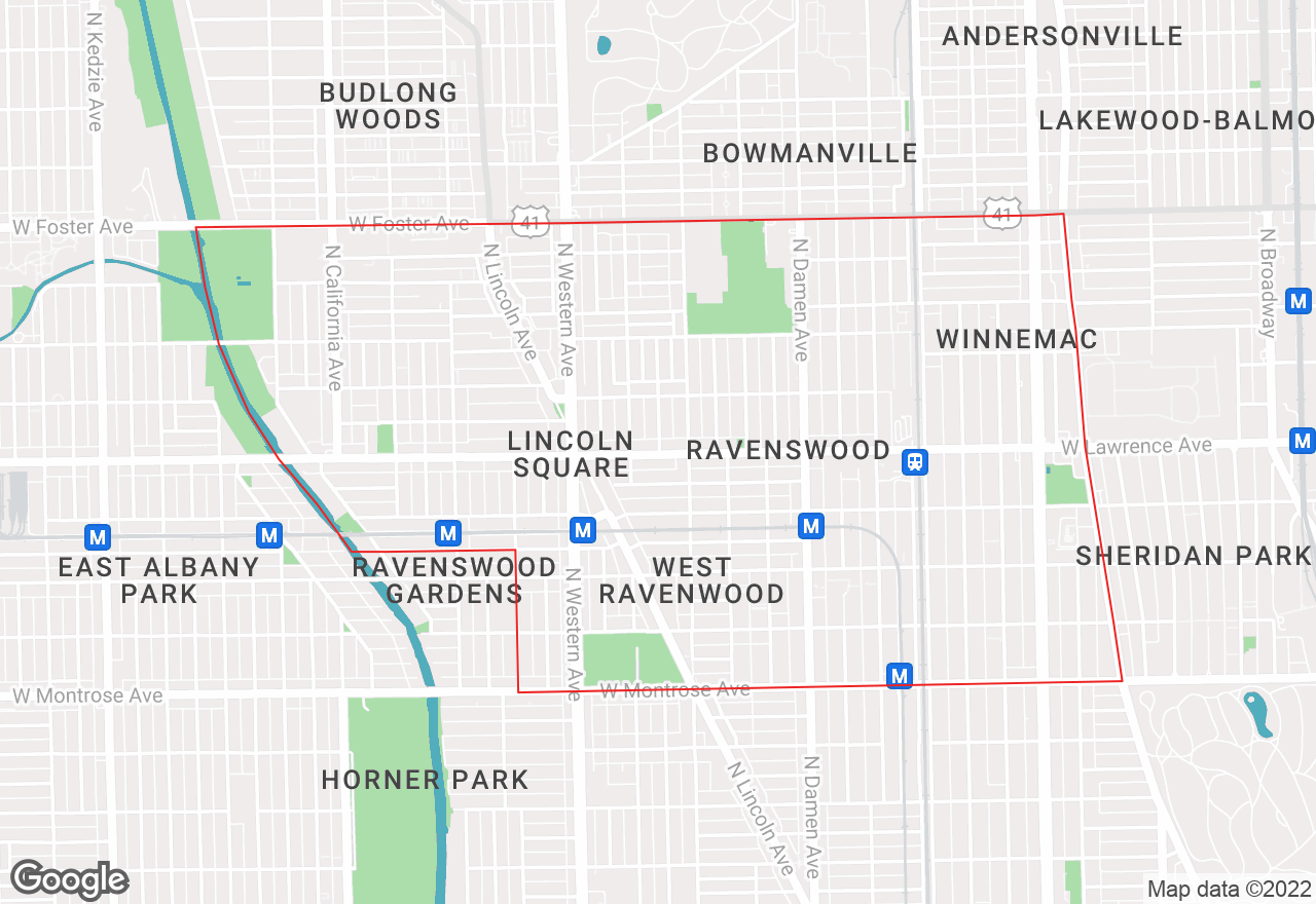 Ravenswood map